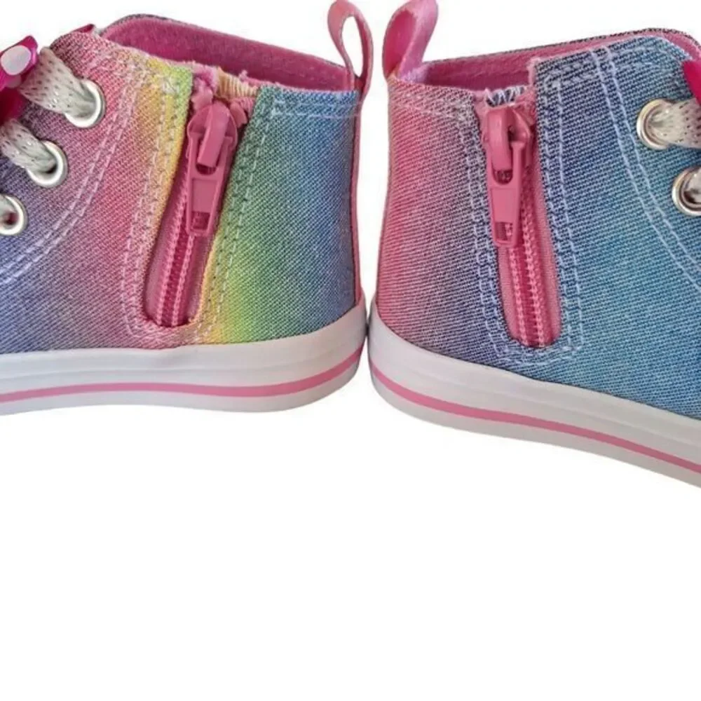 Disney Minnie High-top Sneakers For Girls in Light Canvas Size 7 (15cm) Col pink